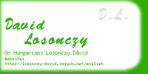 david losonczy business card