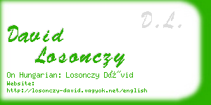 david losonczy business card